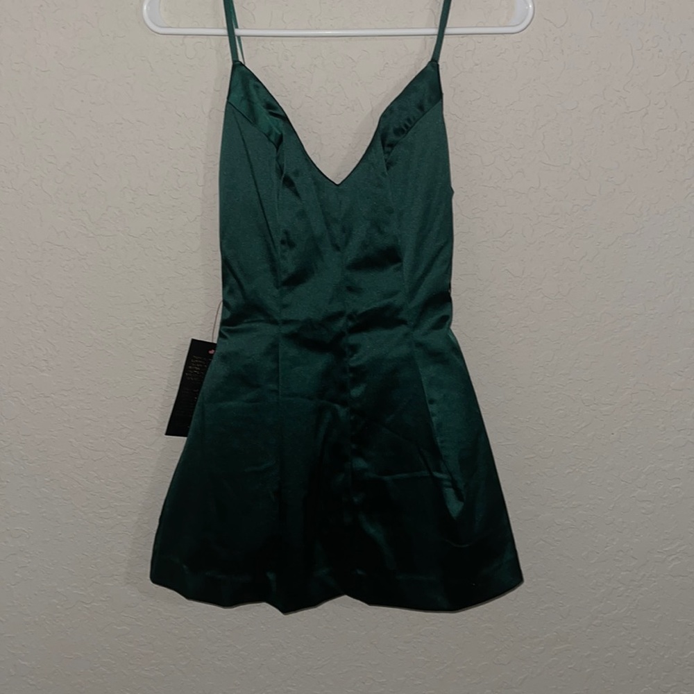 Bebe Deep V with A Line Skirt Dress, Size 00, NWT